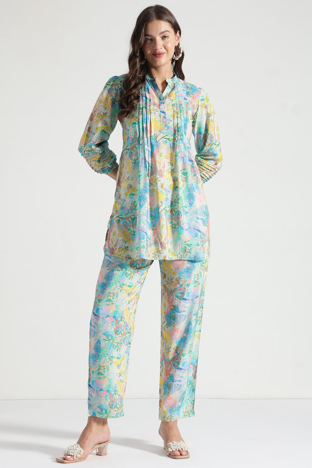 Women Rose Pure Cotton Floral Print Pyjama Set