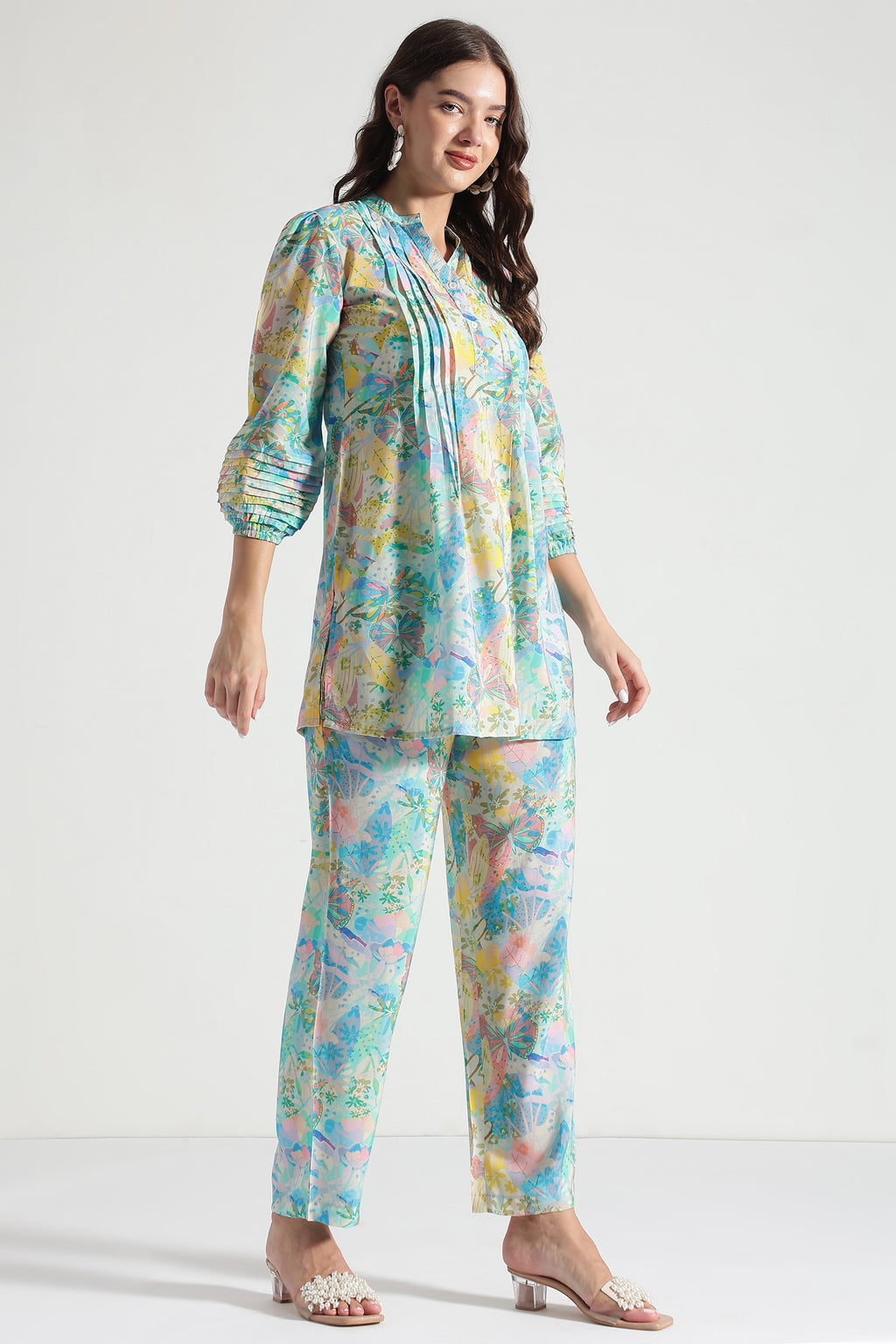 Women Rose Pure Cotton Floral Print Pyjama Set