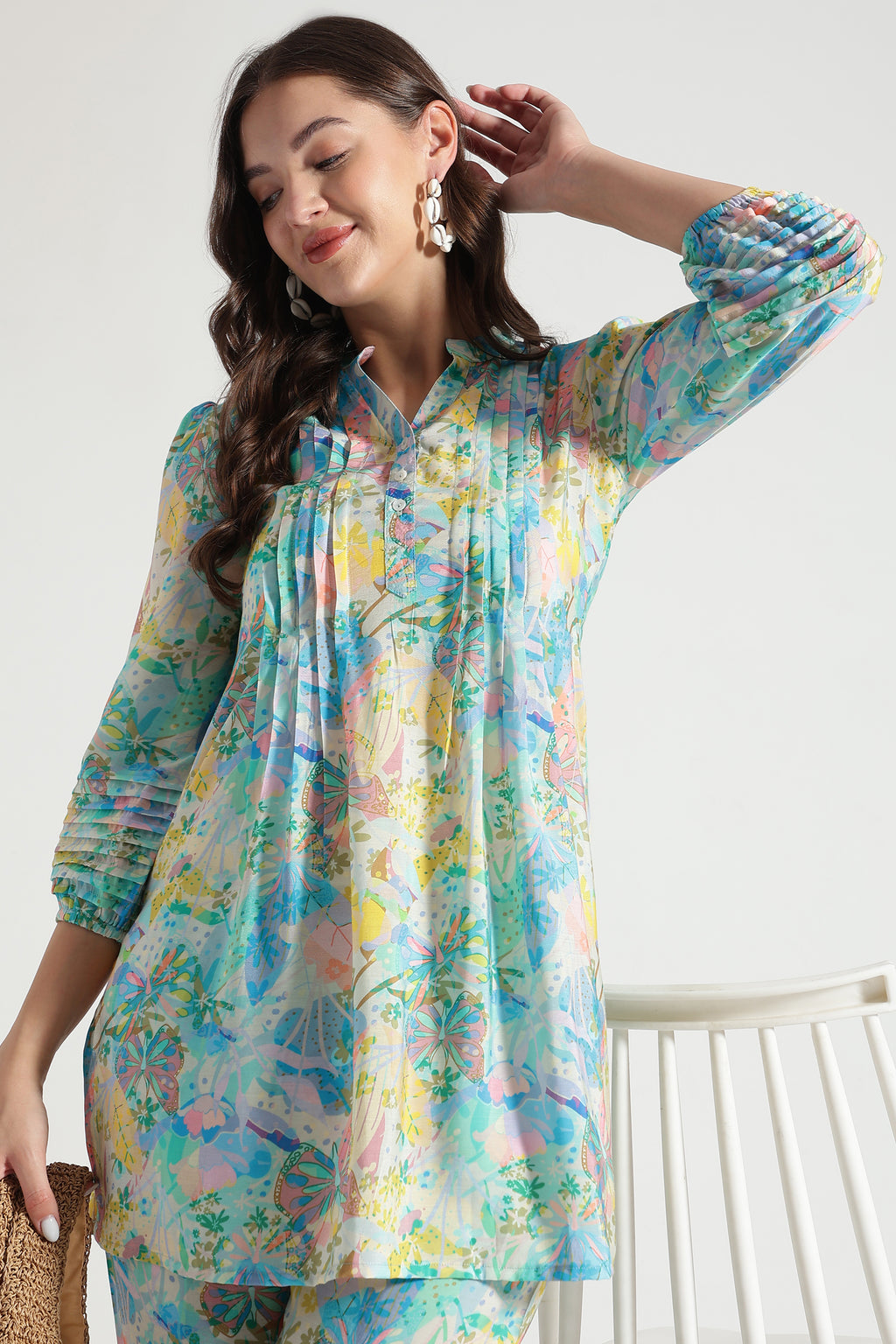 Women Rose Pure Cotton Floral Print Pyjama Set