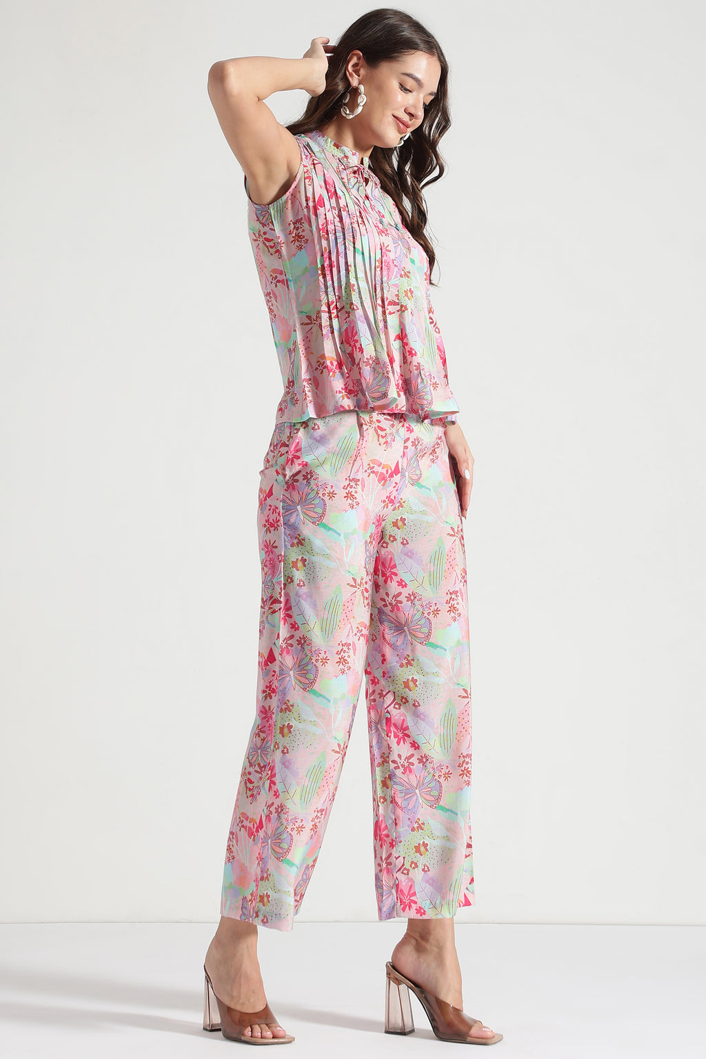 Luxeora Floral Cotton Night Suit for Women | Soft Lounge Wear Set