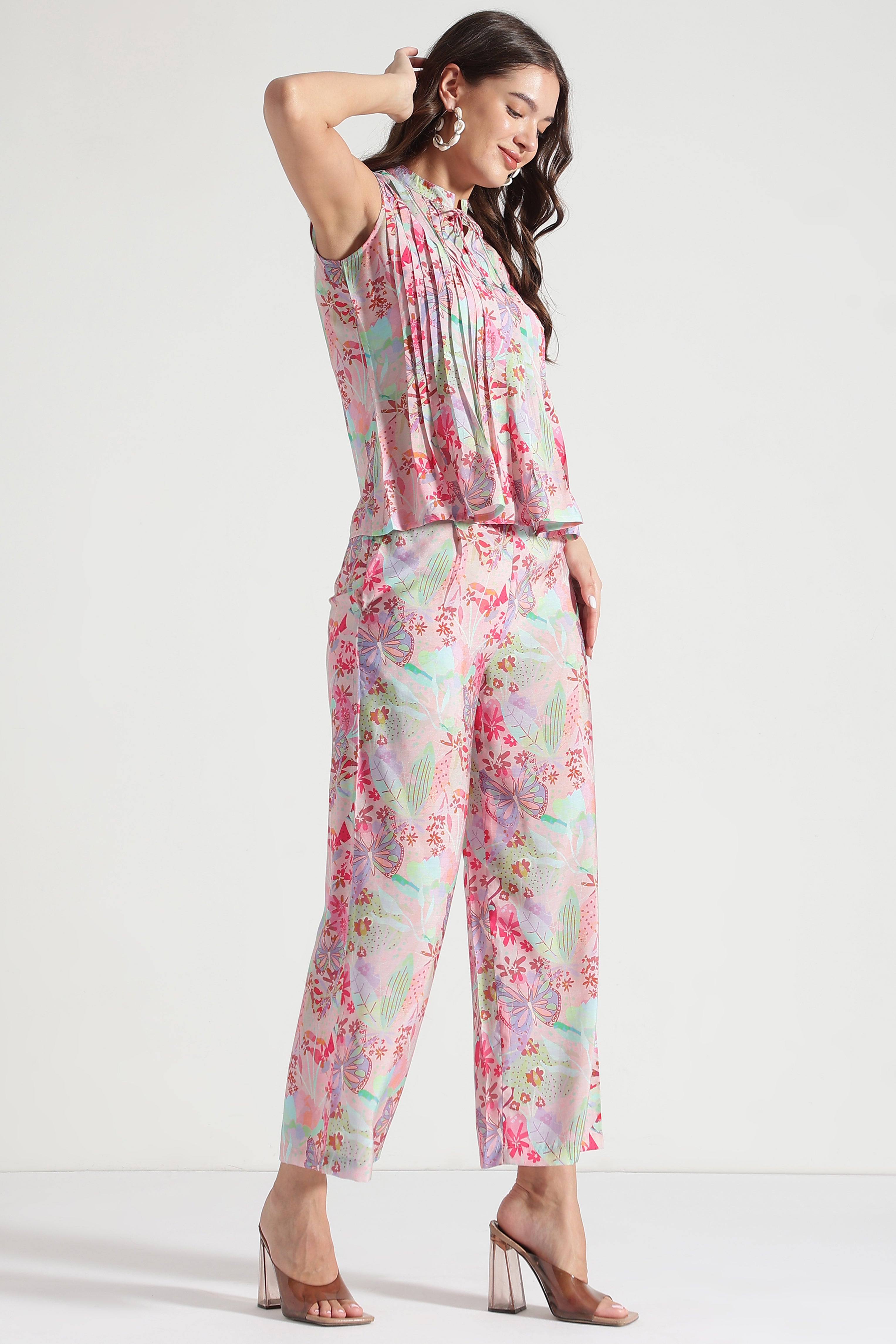 Luxeora Floral Cotton Night Suit for Women | Soft Lounge Wear Set