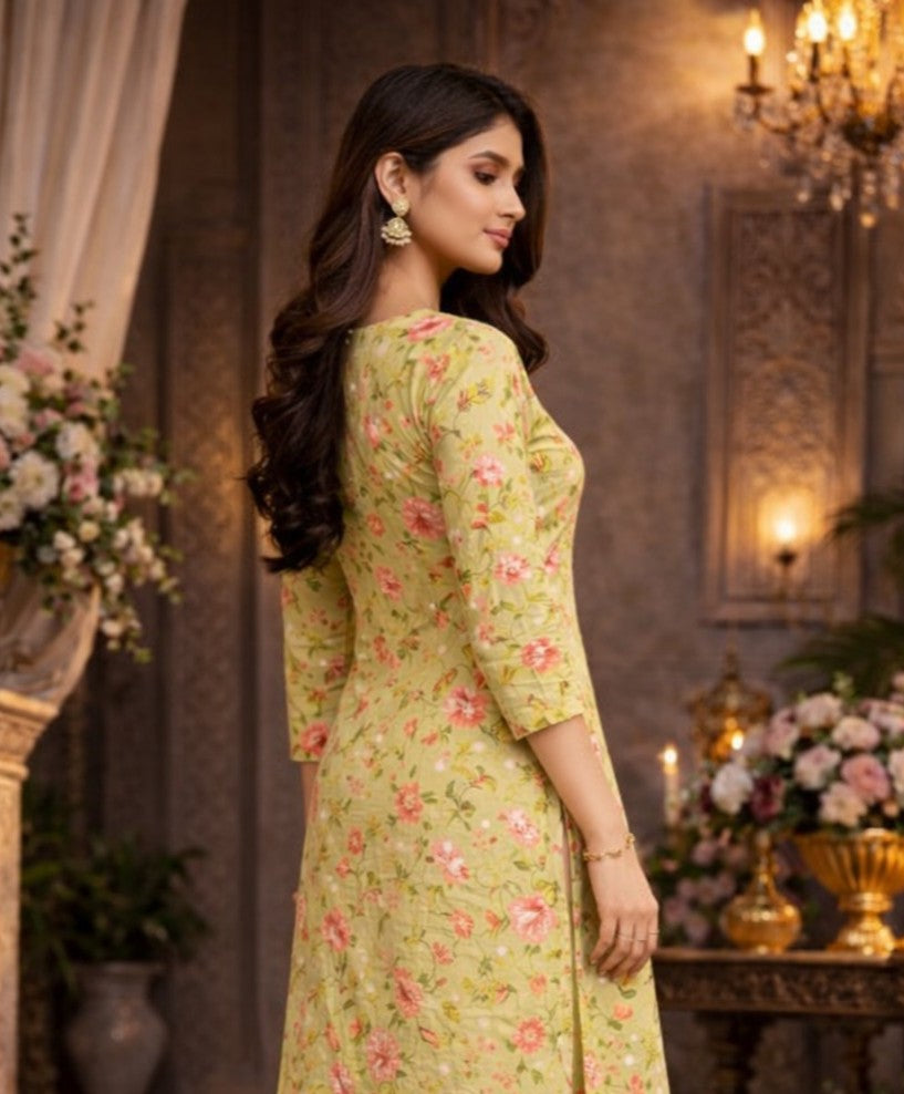 Women's Floral Printed Kurta Set