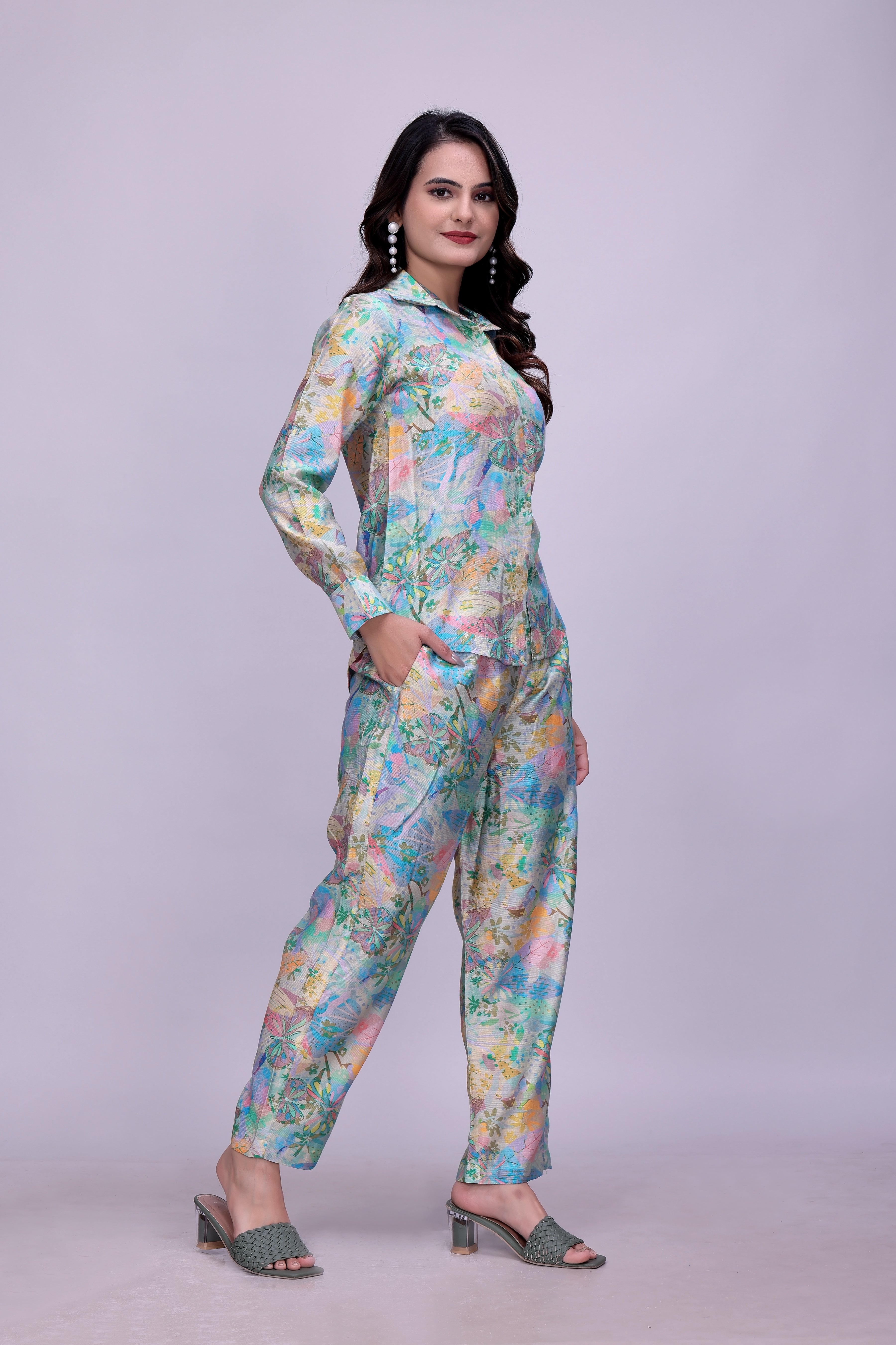 Floral Printed Kurta Pant Co-Ord Set