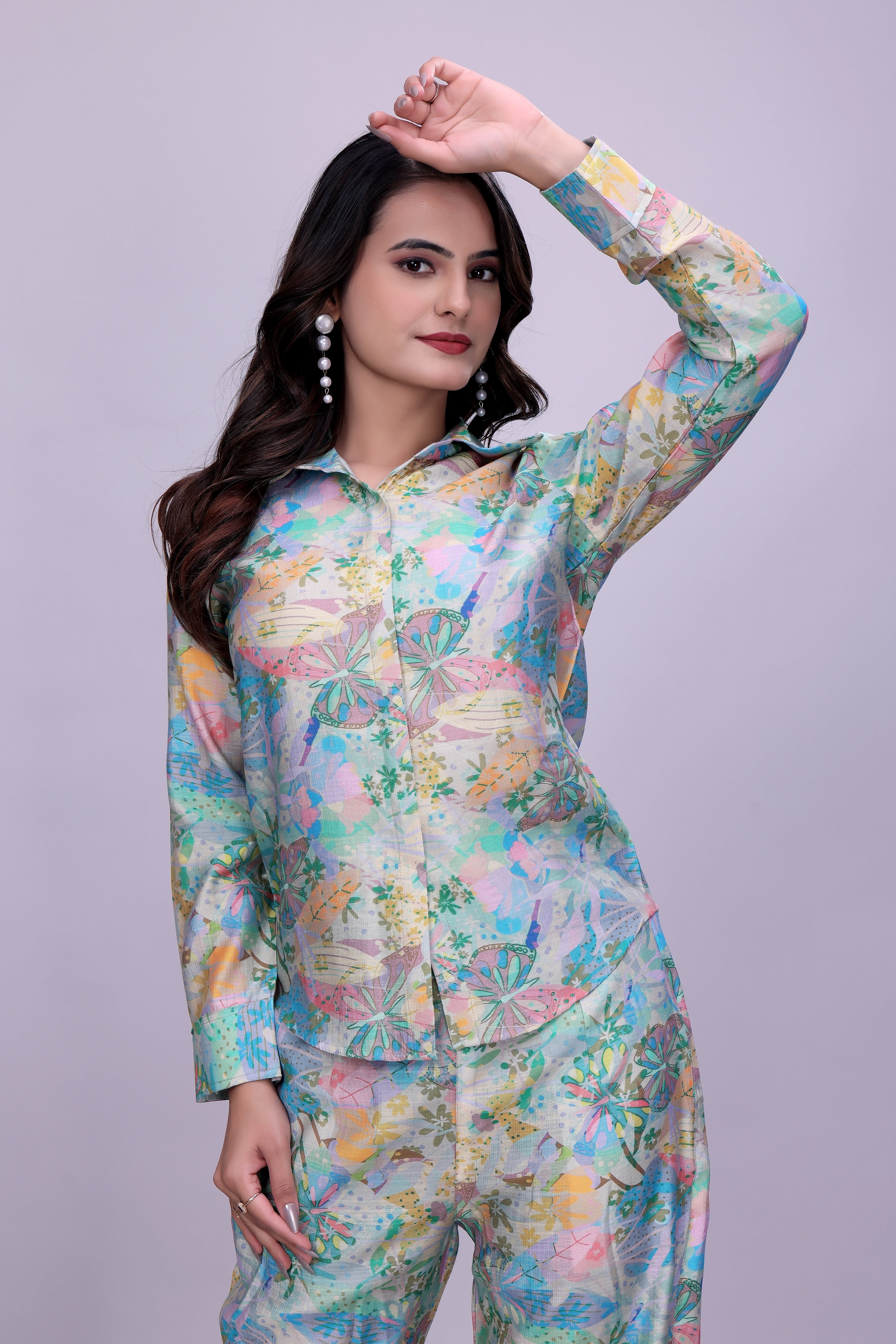 Floral Printed Kurta Pant Co-Ord Set