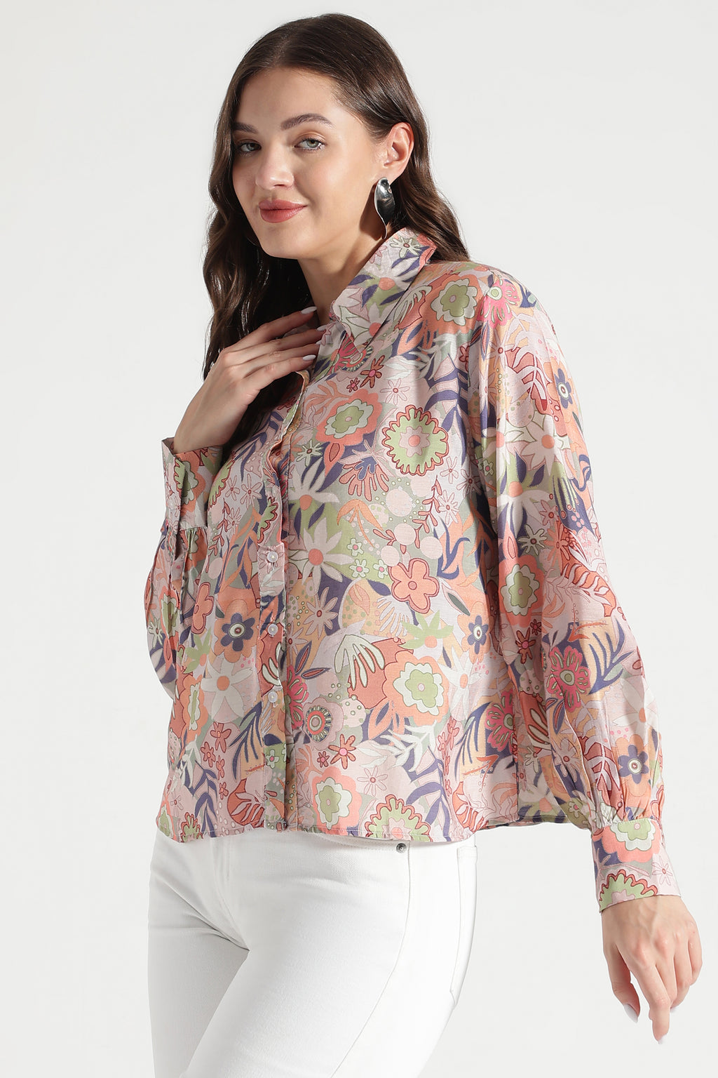Oversized tie-detail shirt Women Formal Shorts