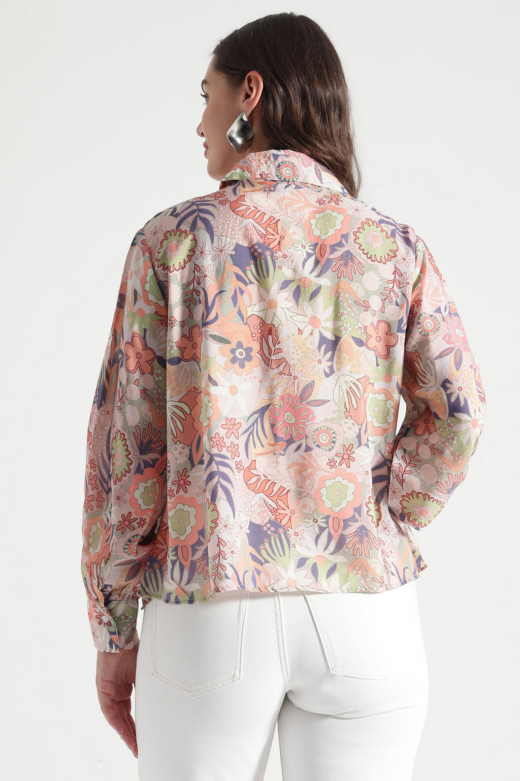 Oversized tie-detail shirt Women Formal Shorts