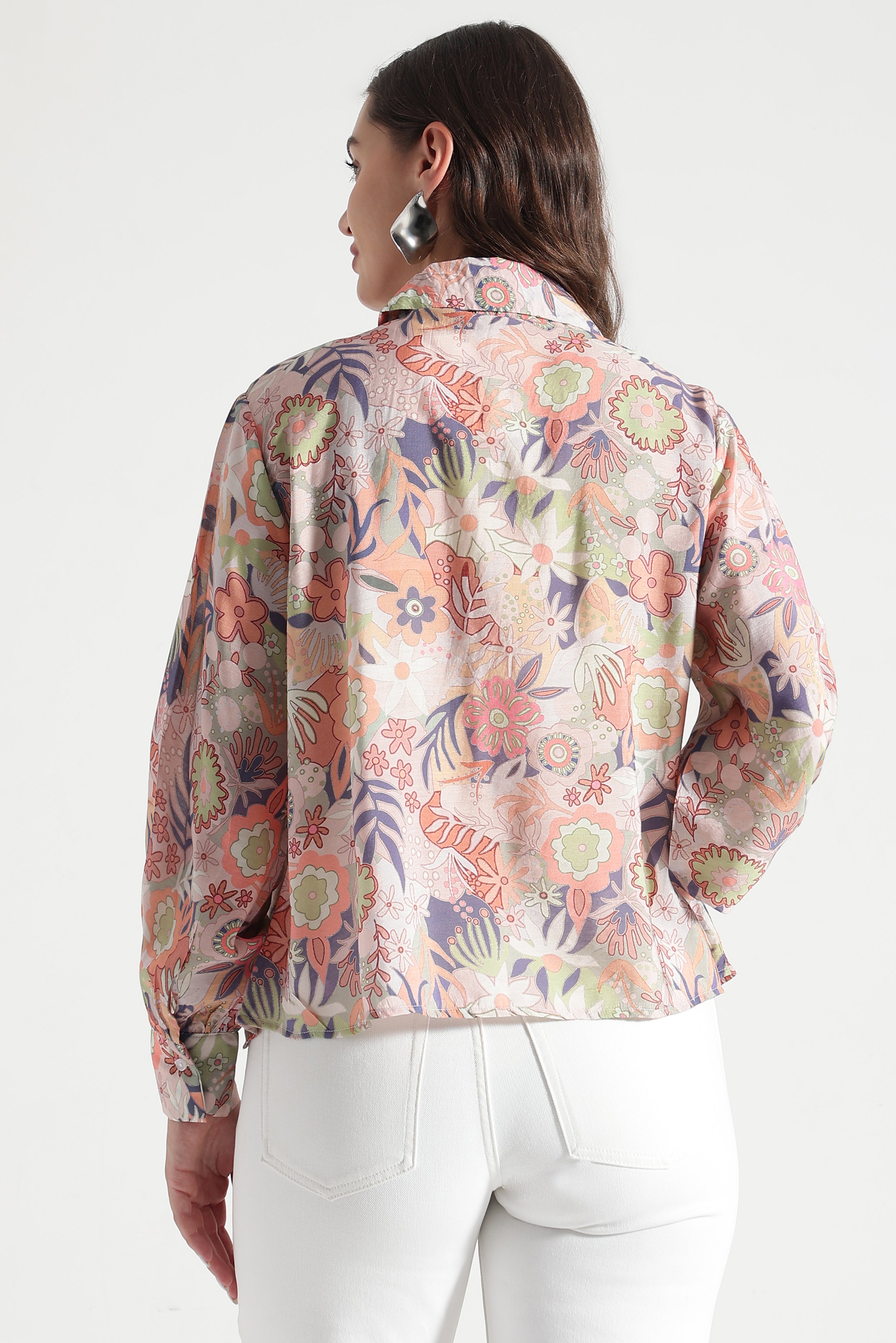 Oversized tie-detail shirt Women Formal Shorts