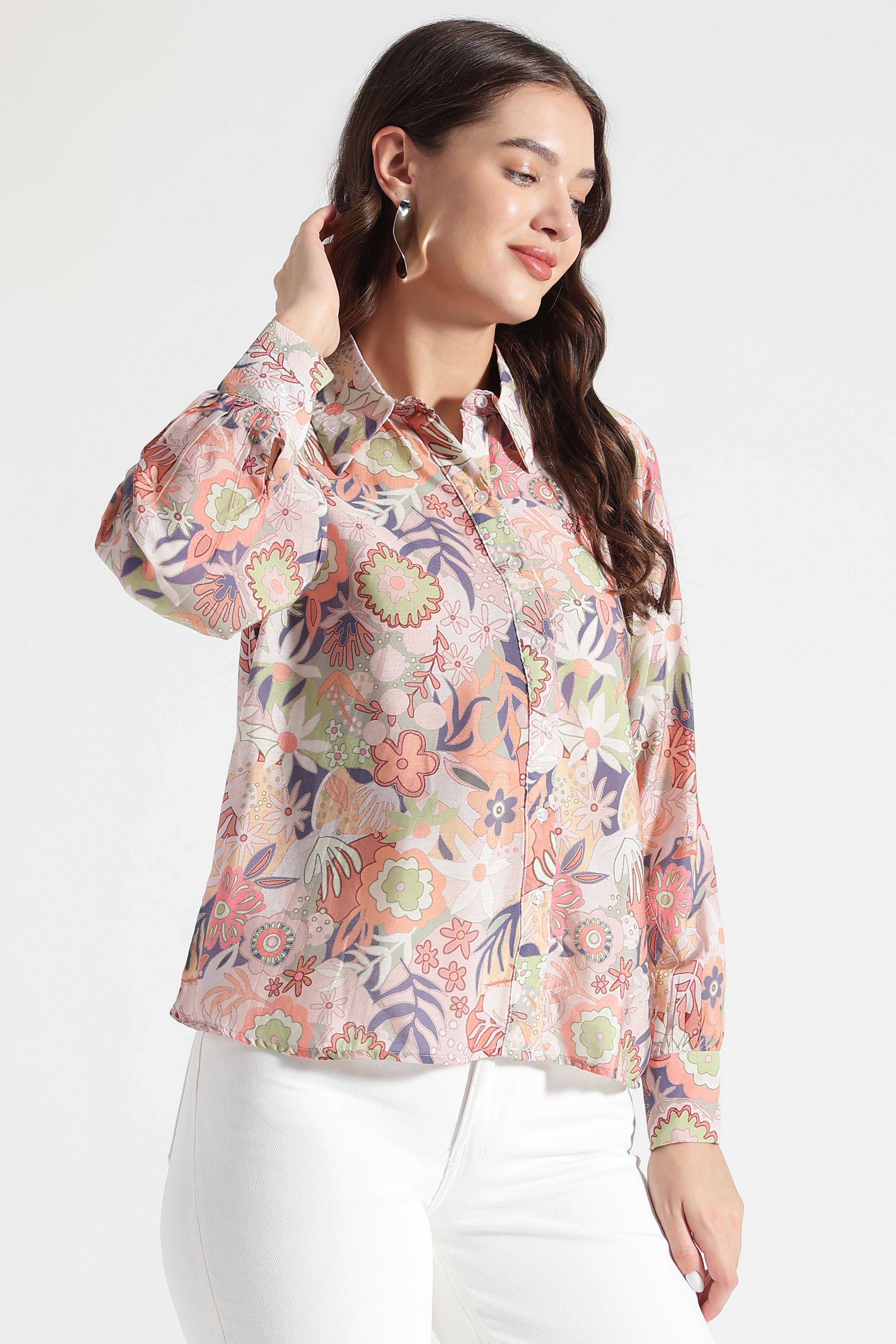 Oversized tie-detail shirt Women Formal Shorts