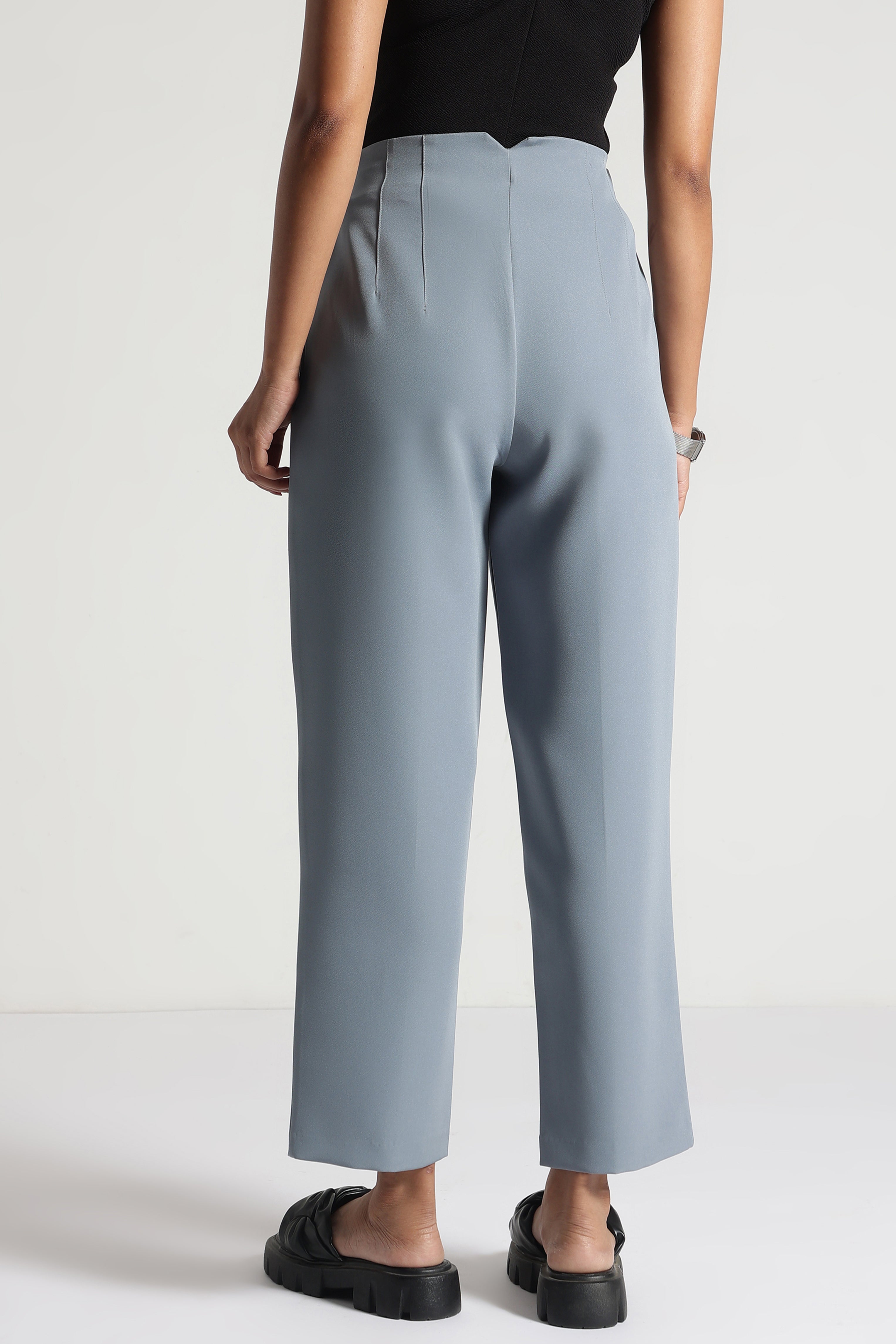 Elegant Women Office Trousers Women Straight Fit Formal Pants