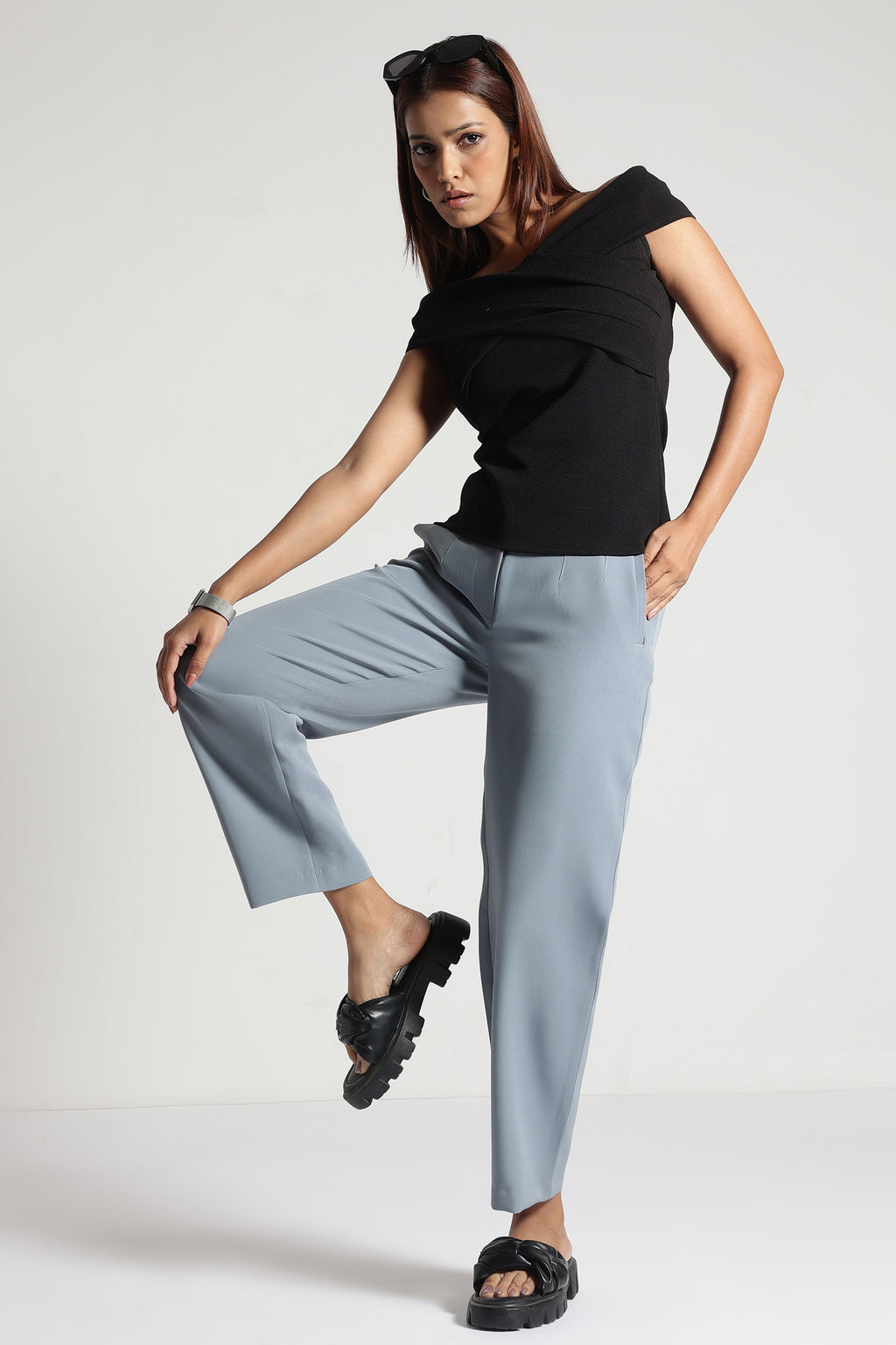 Elegant Women Office Trousers Women Straight Fit Formal Pants