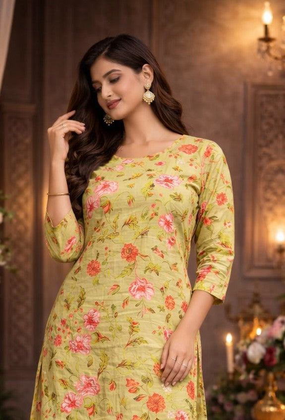 Women's Floral Printed Kurta Set