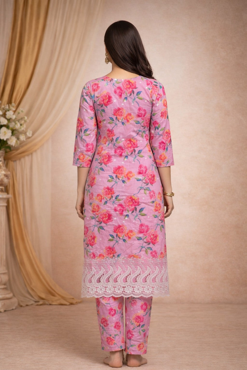 Printed Straight Kurta Set